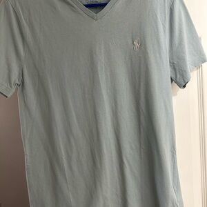 Polo by Ralph Lauren Pale Blue V-Neck Men's Cotton Tee